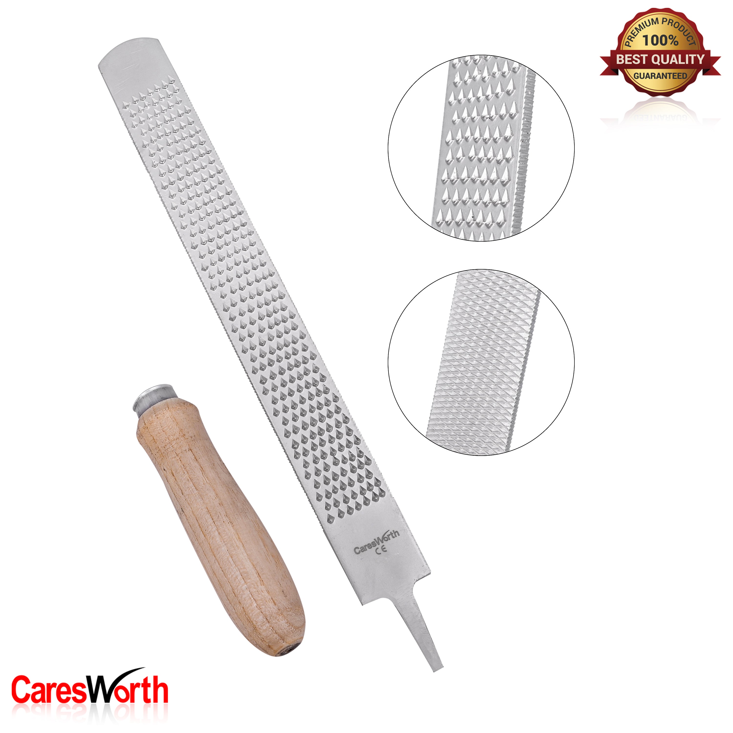 Farrier Hoof Rasp File, Double Sided, High Carbon Steel, Wooden Handle, Horse Hoof Care Tool
