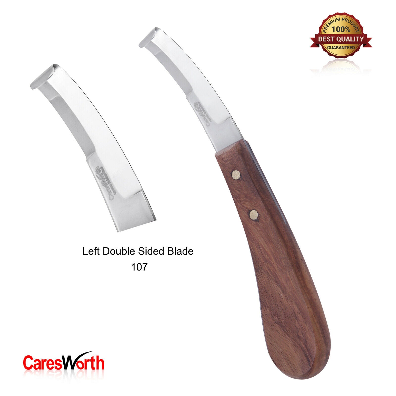 Farrier Tool Hoof Knife Right Left Double Sided Narrow Blades Japanese Steel 6