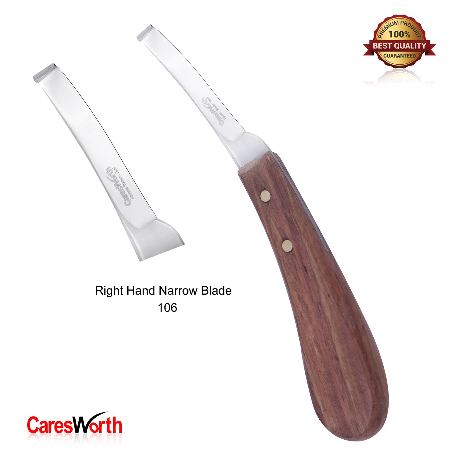 Farrier Tool Hoof Knife Right Left Double Sided Narrow Blades Japanese Steel - Set of 7