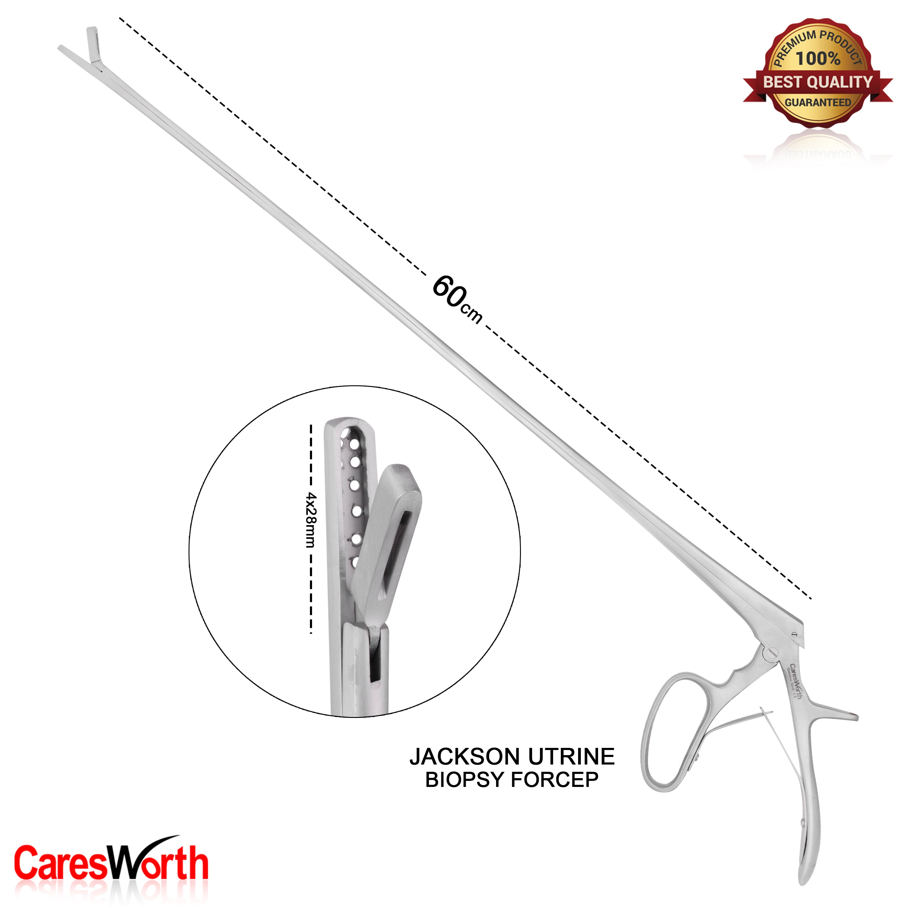 Jackson Biopsy Forceps for Mares 60cm Long Forceps for Surgery, For Equine Uterine Biopsy
