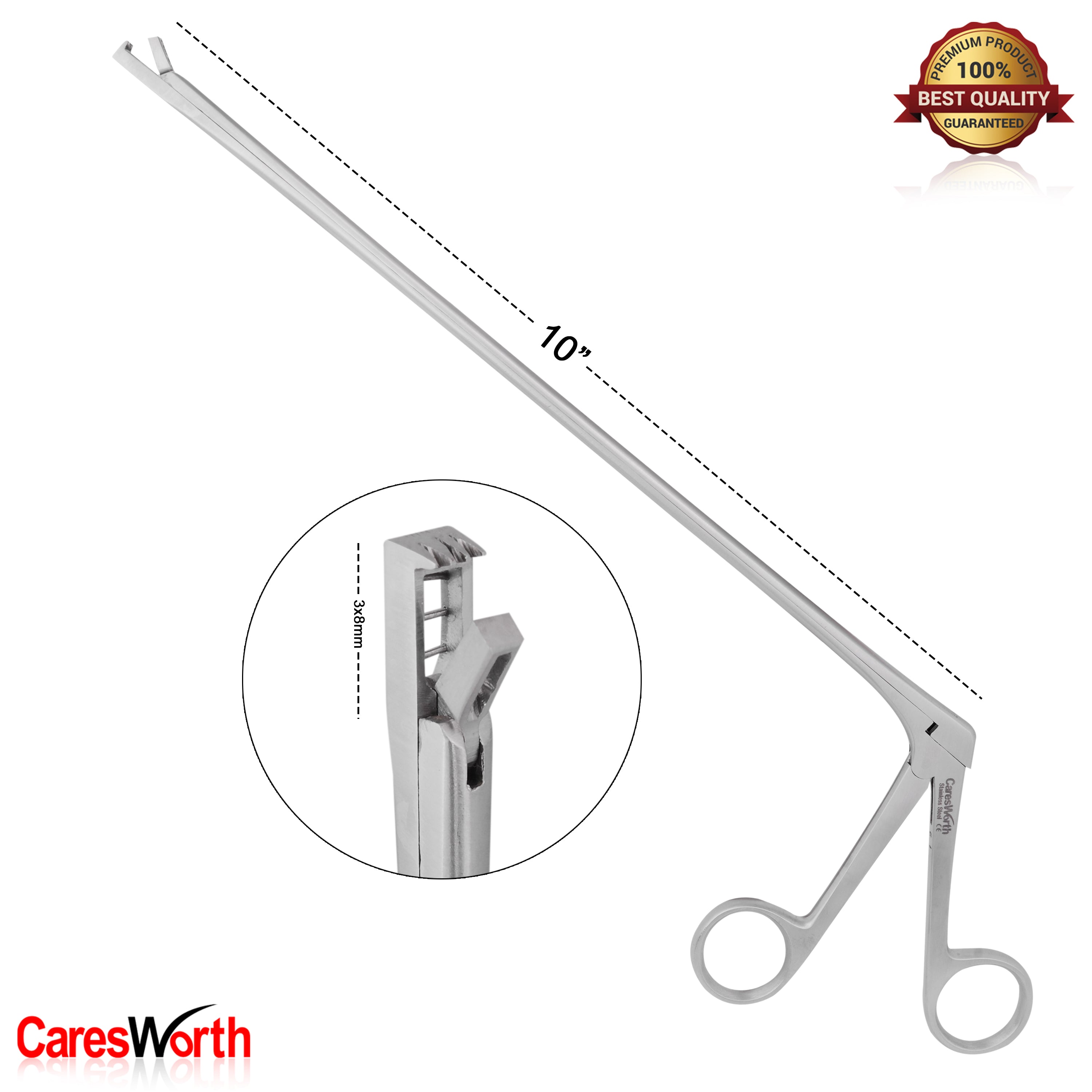 Kevorkian Biopsy Punch Stainless steel 10" Bite Size 3x8mm