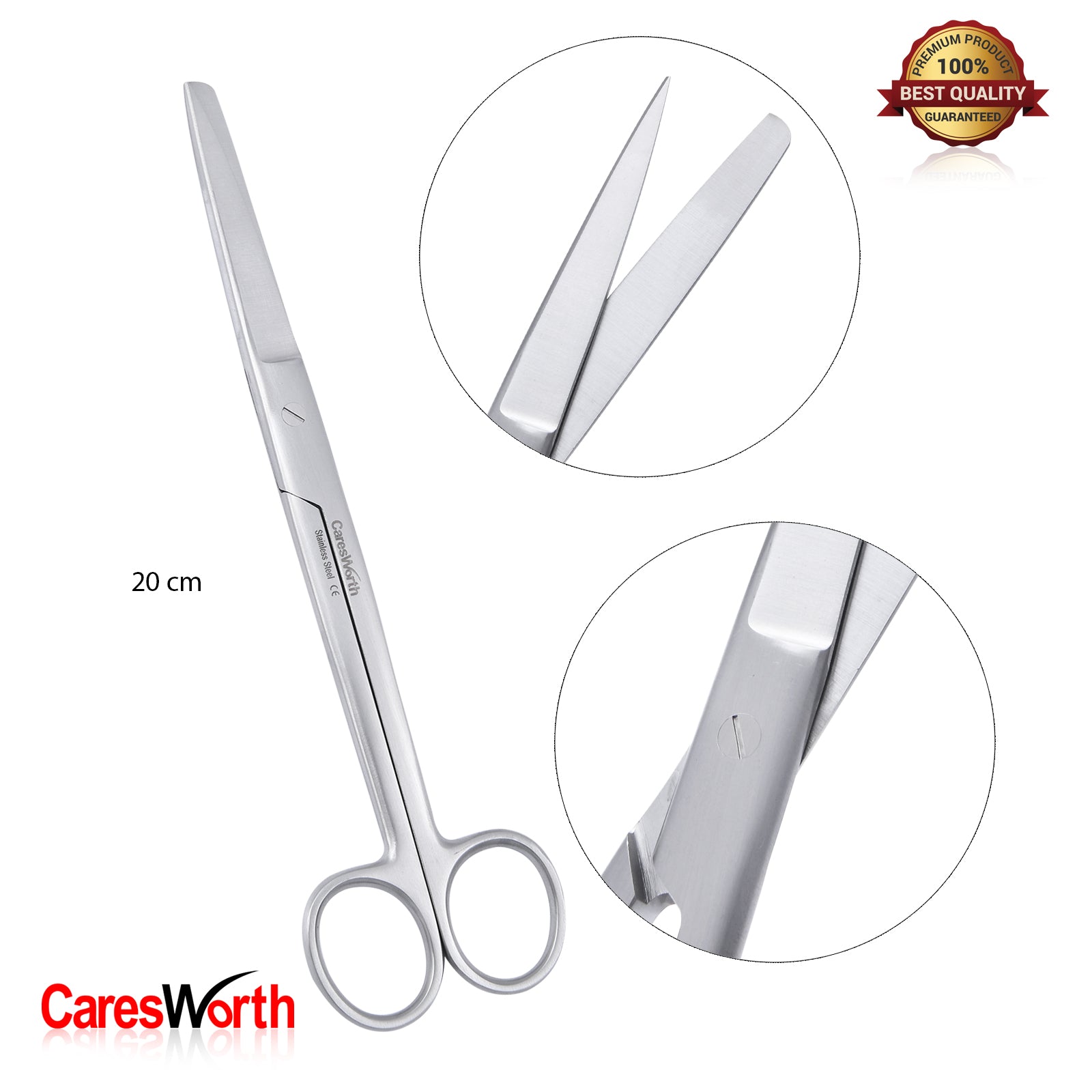 Operating/Dressing Scissors Sharp/Blunt Surgical Stainless Steel - (15cm-20cm) 20 cm