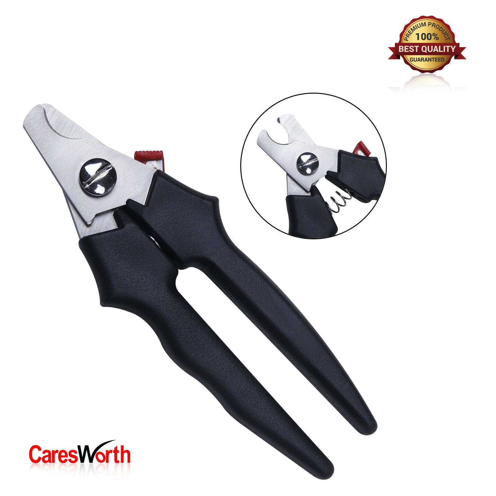 Pets Nail Clippers Ergonomic Toenail Scissor+ Pet Safety Guard & Lock