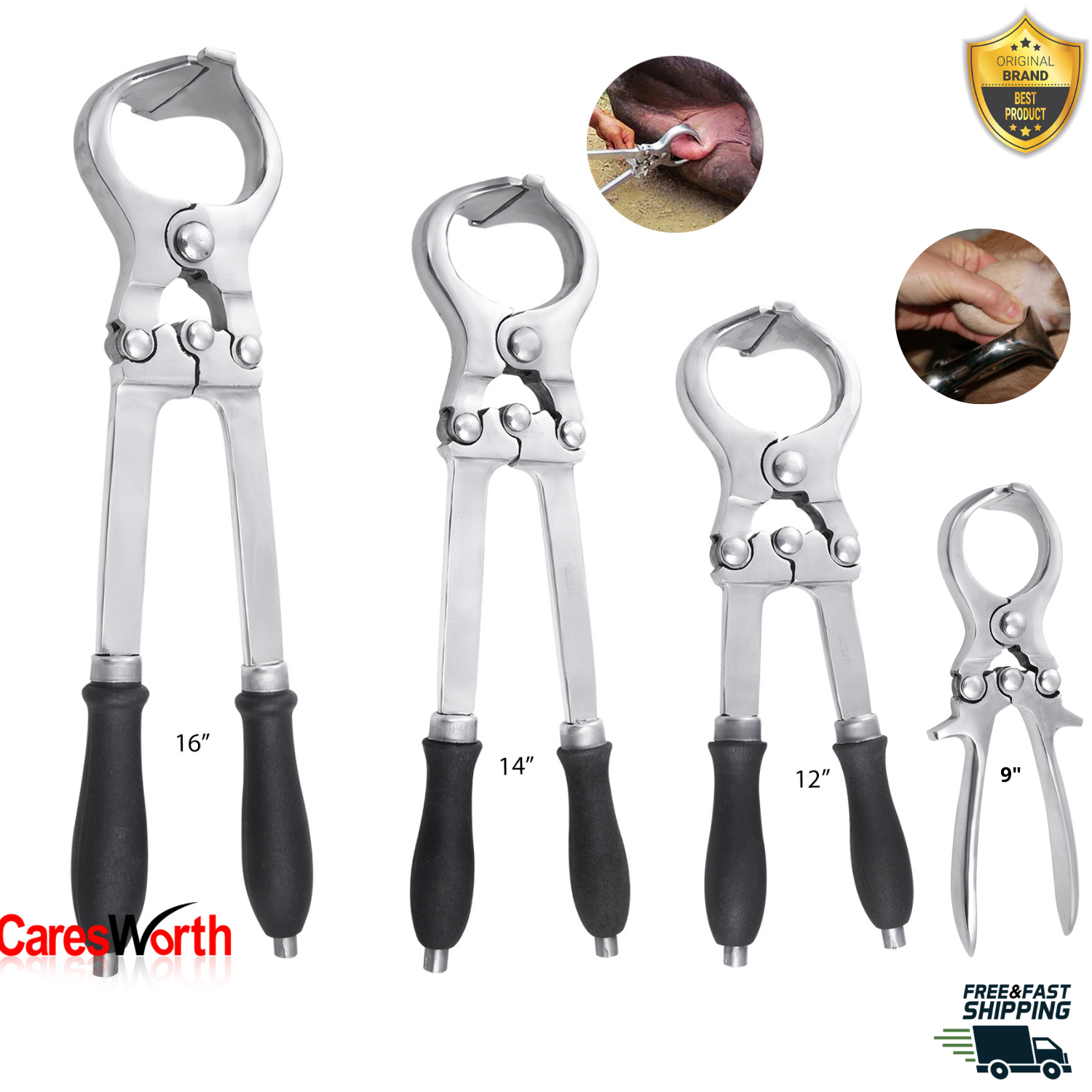 Emasculator Bloodless Castration Burdizzo Castration Clamp Veterinary