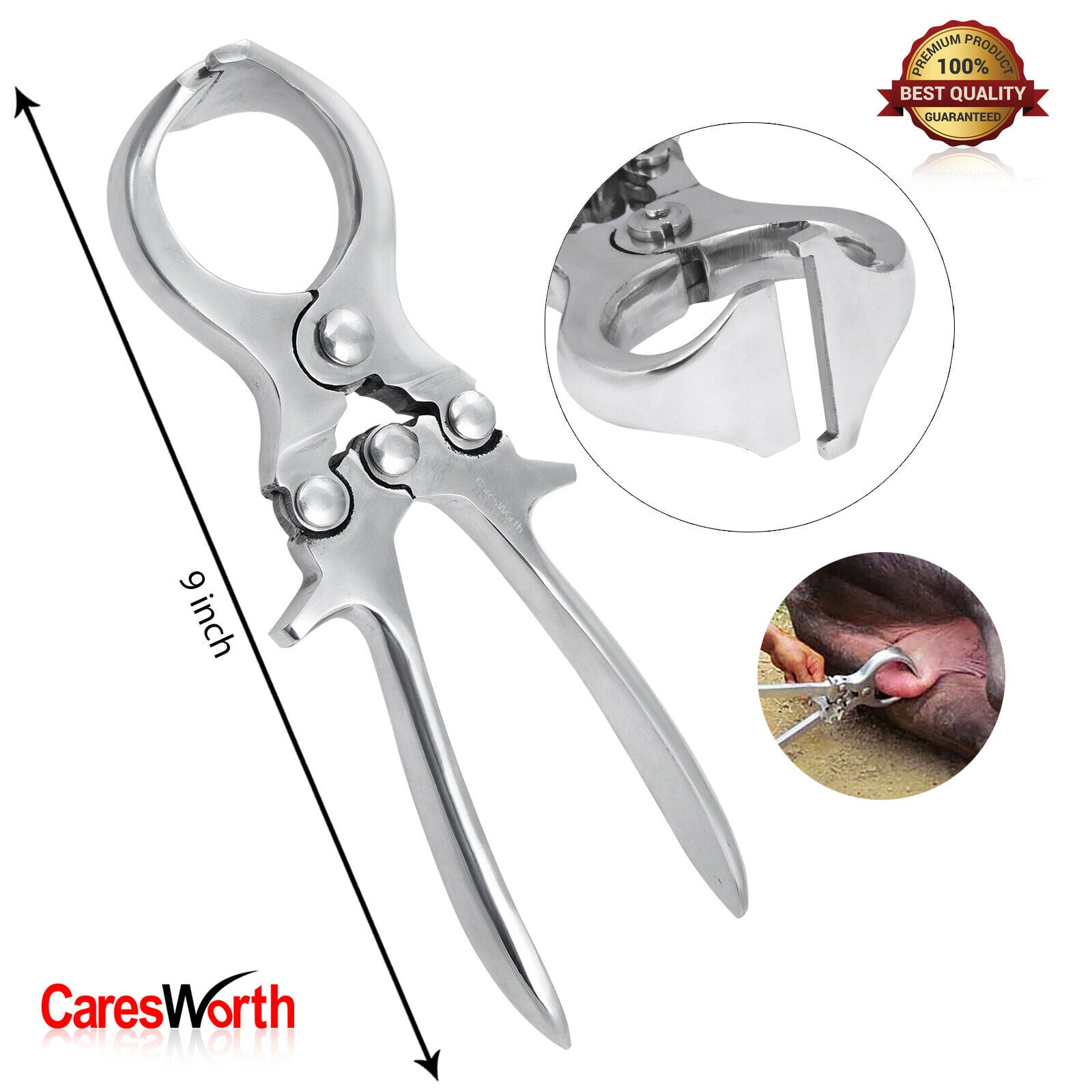 Emasculator Bloodless Castration Burdizzo Castration Clamp Veterinary 3