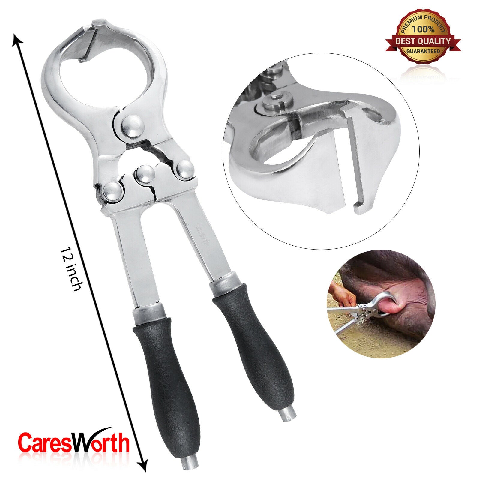 Emasculator Bloodless Castration Burdizzo Castration Clamp Veterinary 4
