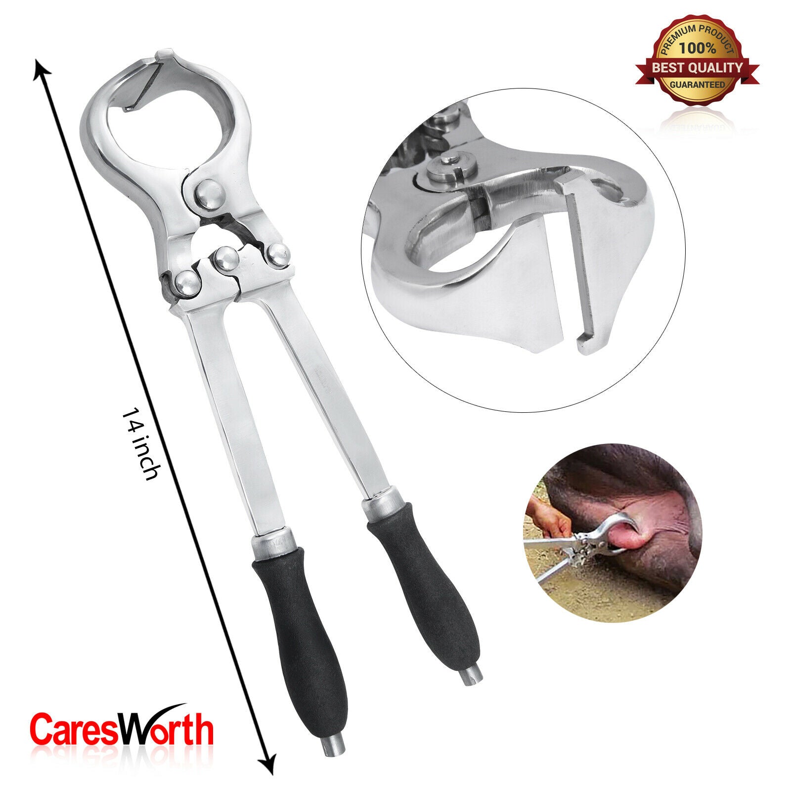 Emasculator Bloodless Castration Burdizzo Castration Clamp Veterinary 5