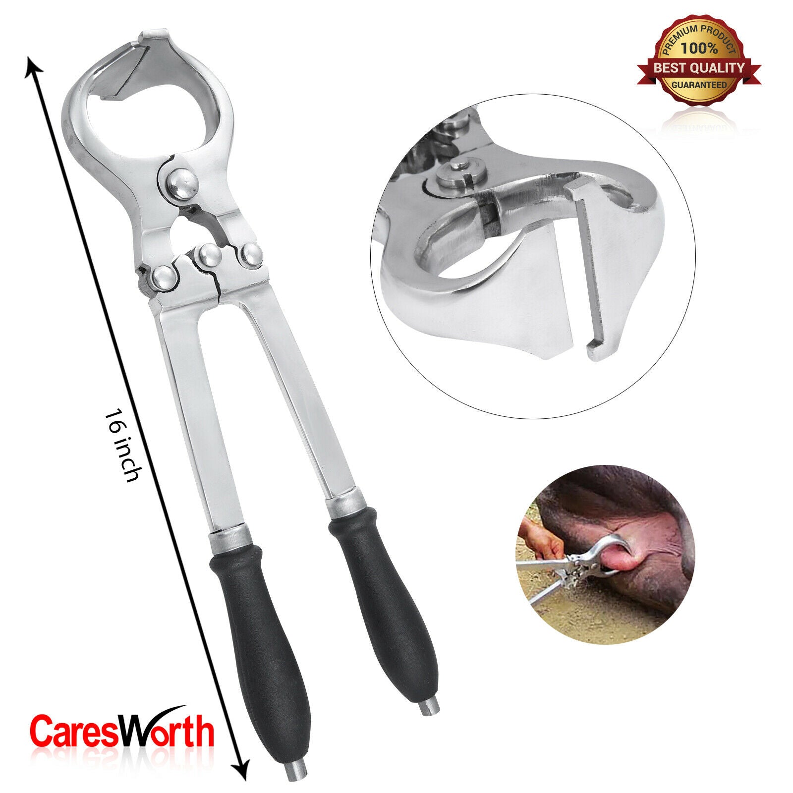 Emasculator Bloodless Castration Burdizzo Castration Clamp Veterinary 6