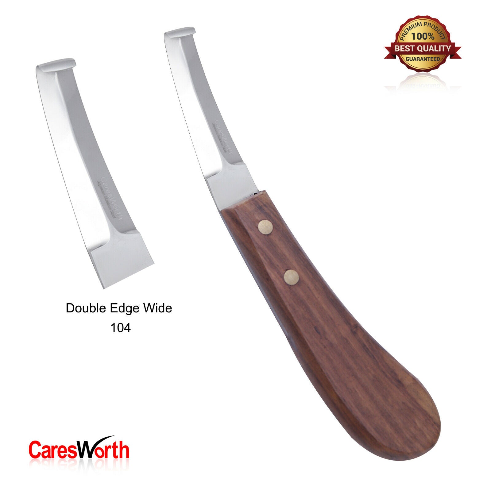 Farrier Tool Hoof Knife Double Edge Wide Blade Japanese Steel