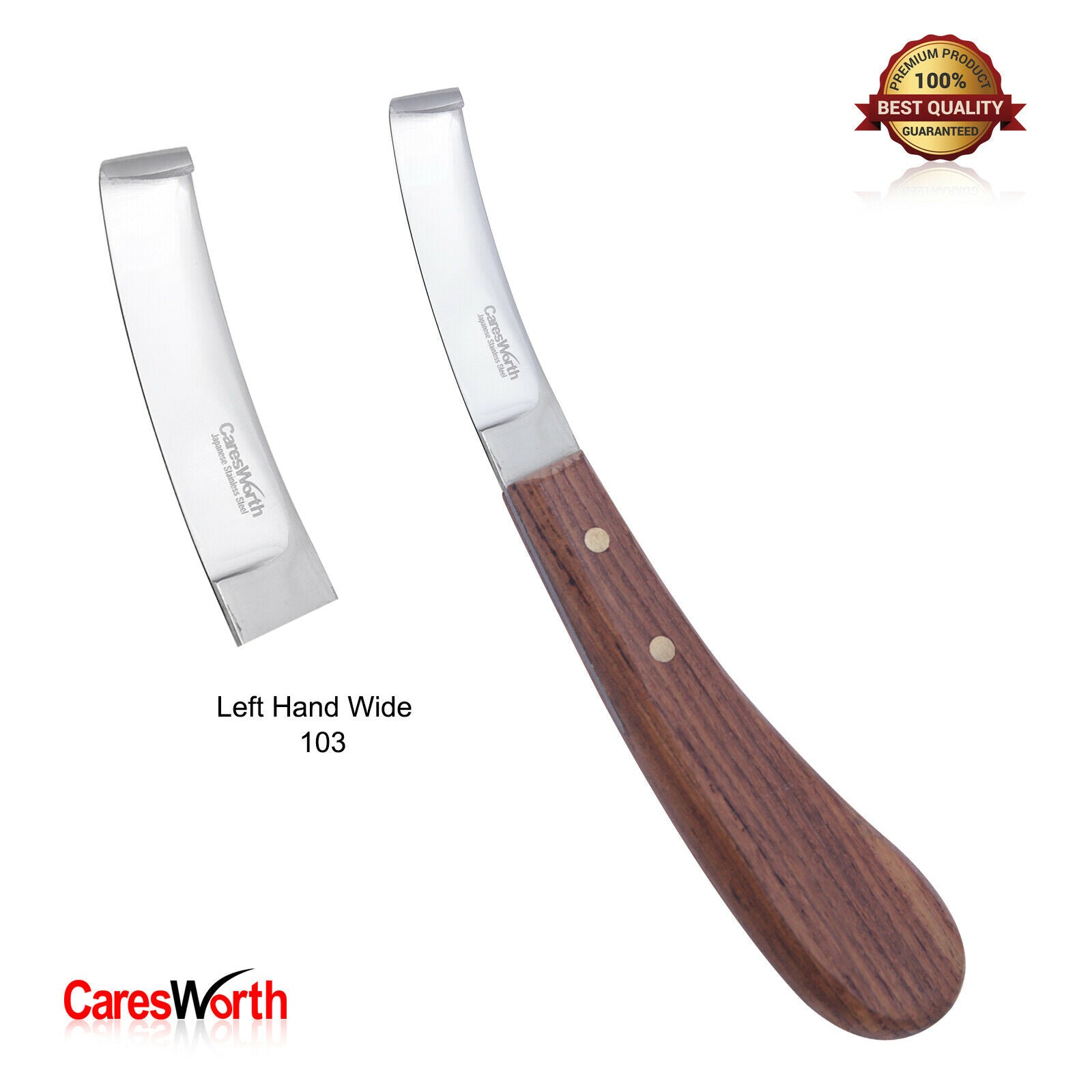 Farrier Tool Hoof Knife Left Hand Wide Blade Japanese Steel