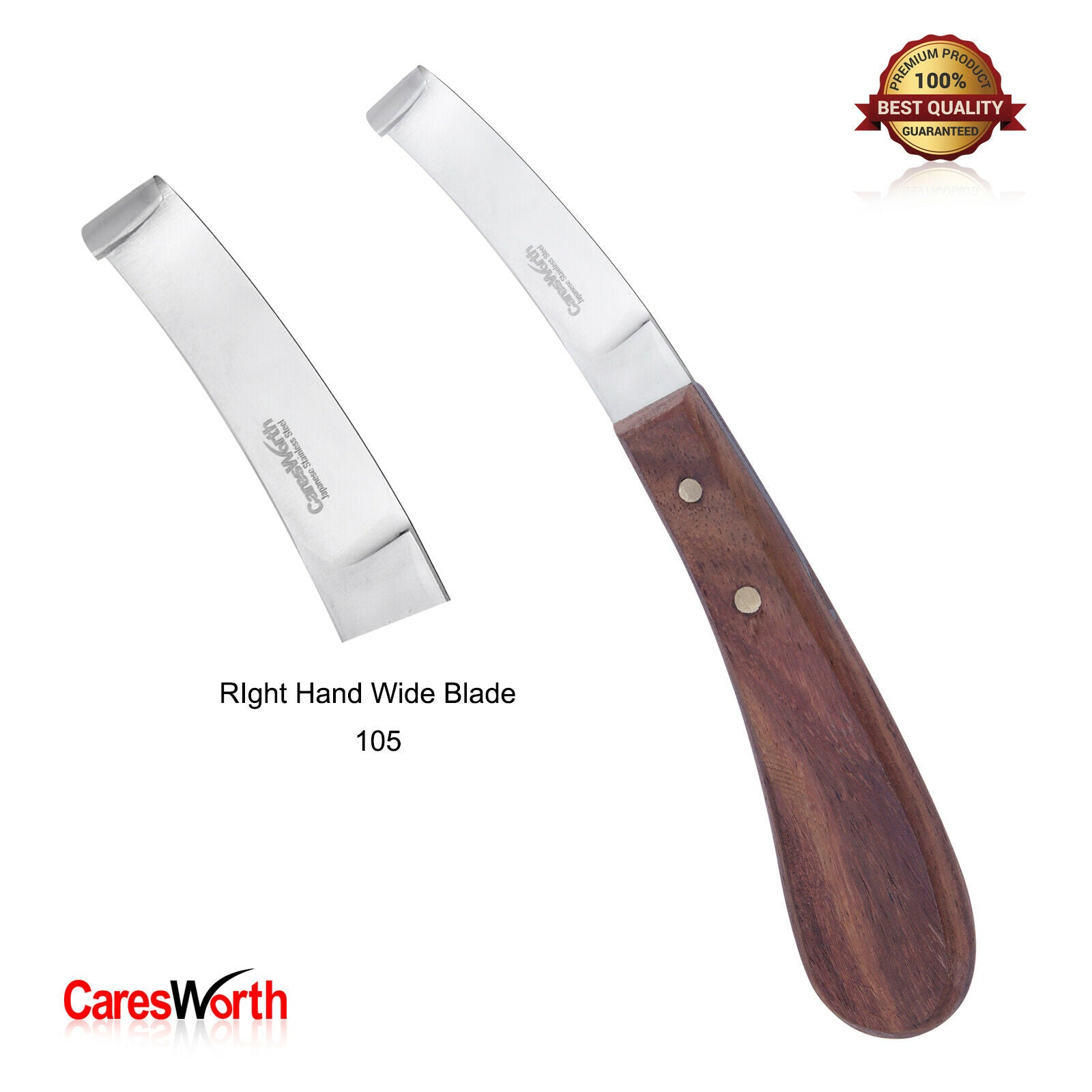 Farrier Tool Hoof Knife Right Hand Wide Blade Japanese Steel