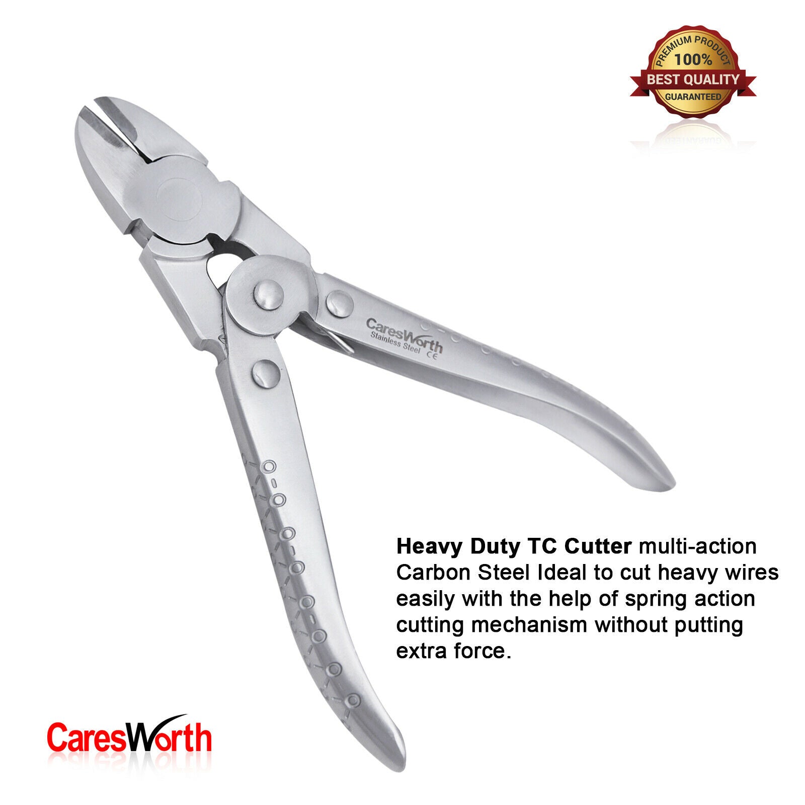Heavy Duty TC Hard Wire Cutter Dental Surgical Spring Action