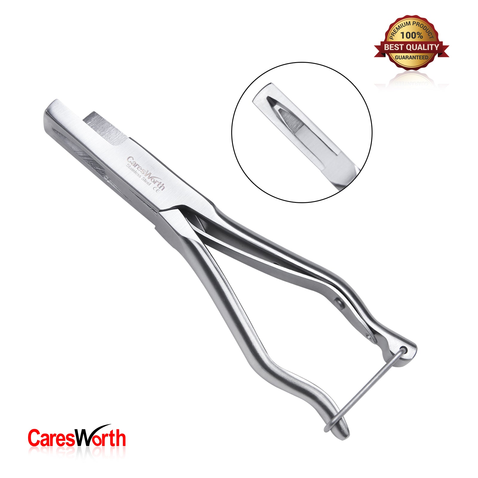 Sheep Cow Pig Ear Notcher Stainless Steel Heavy Duty Box Joint with Lock Veterinary Equipment, U & V Shapes Veterinary Farm Instrument CE