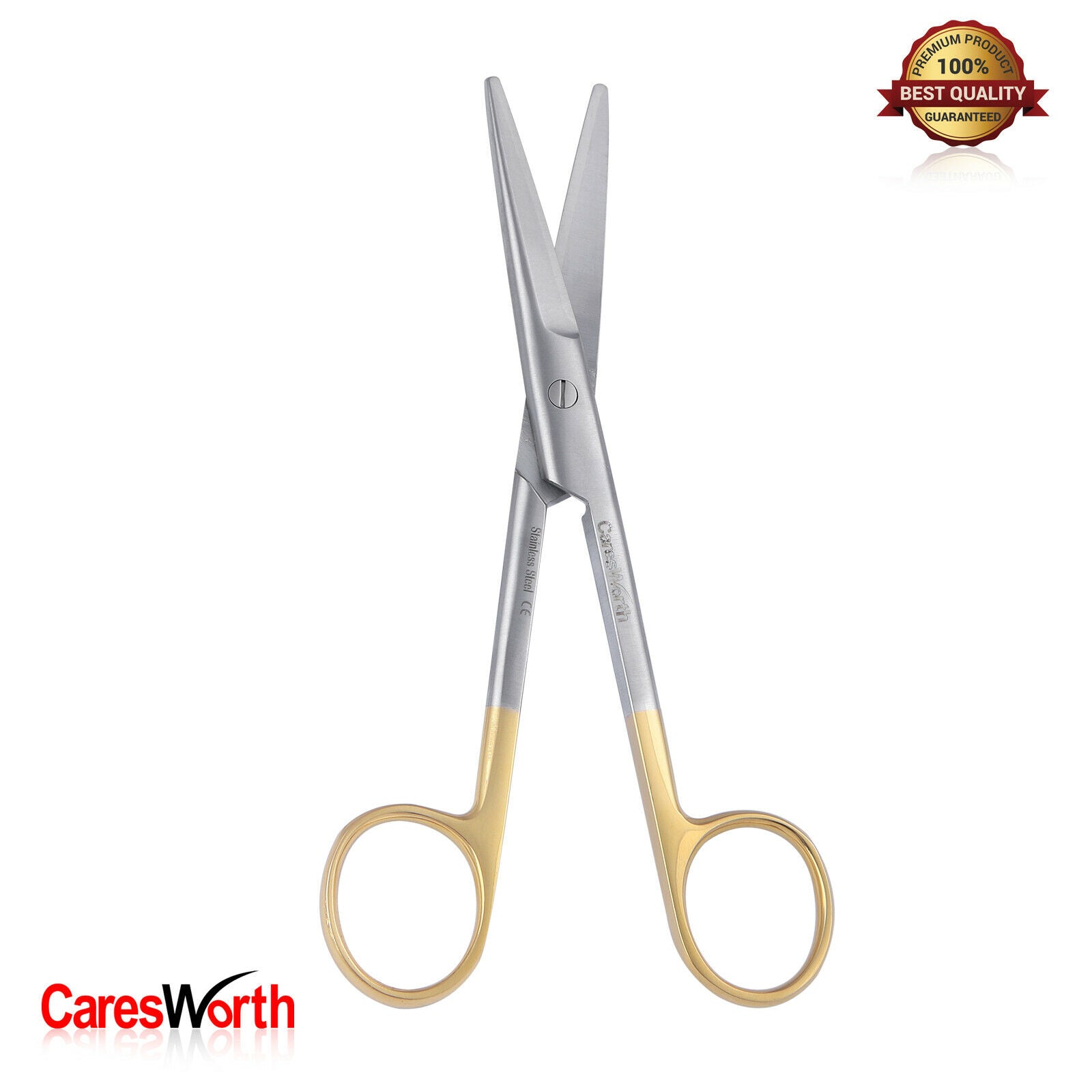 Mayo Surgical Straight Scissors Tungsten Carbide TC Inserts, Operating instruments 6" (15cm), Dental, Surgical and Veterinary Instrument