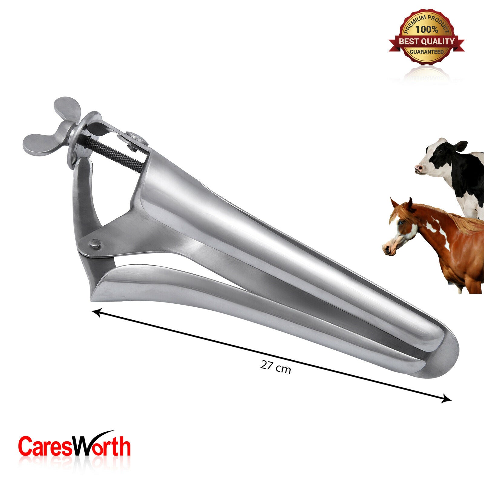 Polansky Speculum Veterinary Farm Instruments 27 CM 2 UP & 1 DOWN BLADES, Veterinary