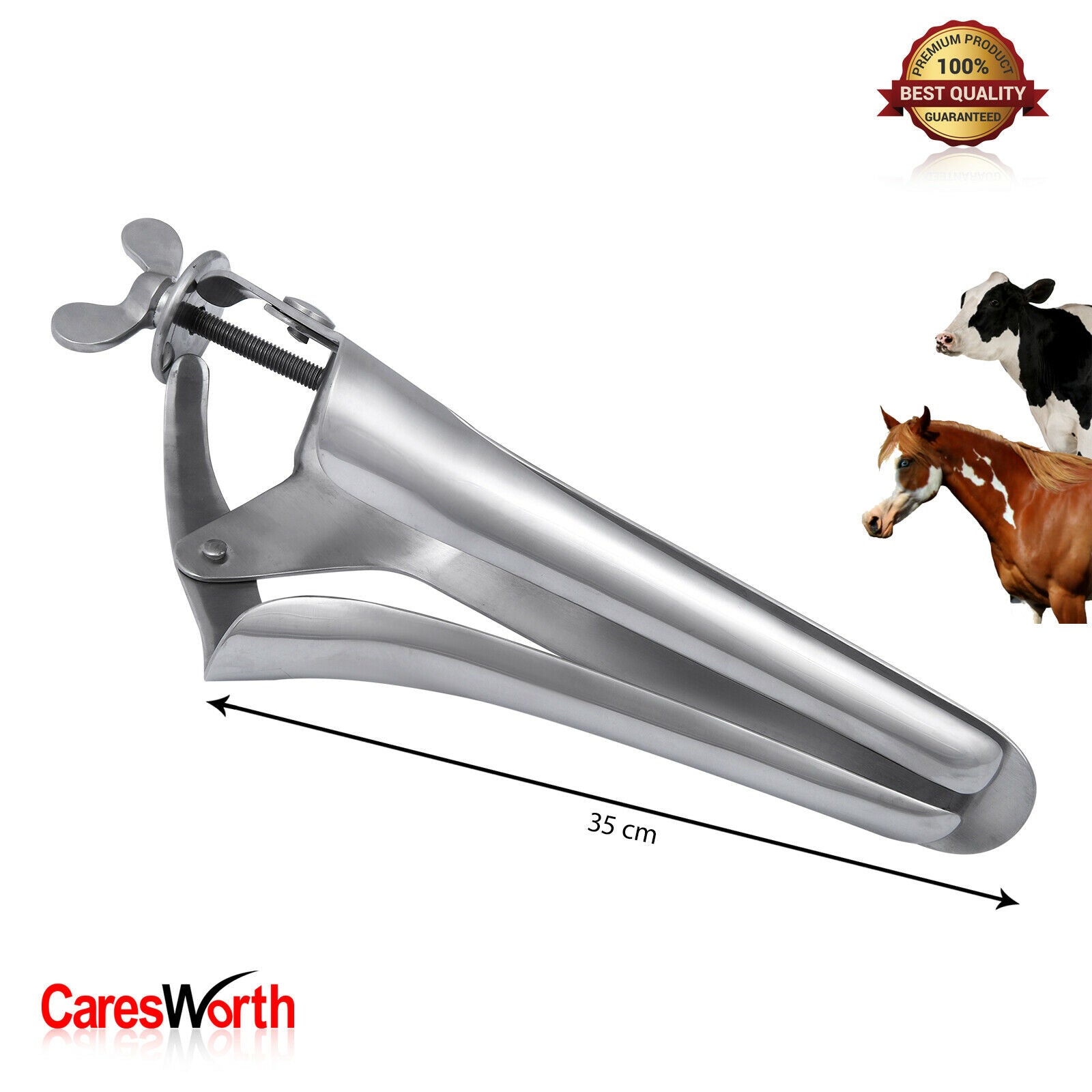 Polansky Speculum Veterinary Farm Instruments  35 CM 2 UP & 1 DOWN BLADES, Veterinary