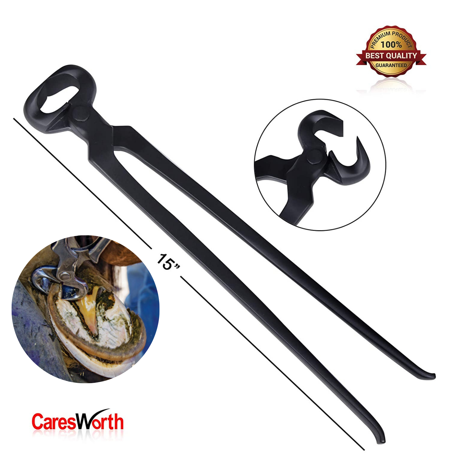 Professional Farrier Hoof Nippers 15", Hoof Pin Cutter 15'', Nipper Farrier Tool Veterinary