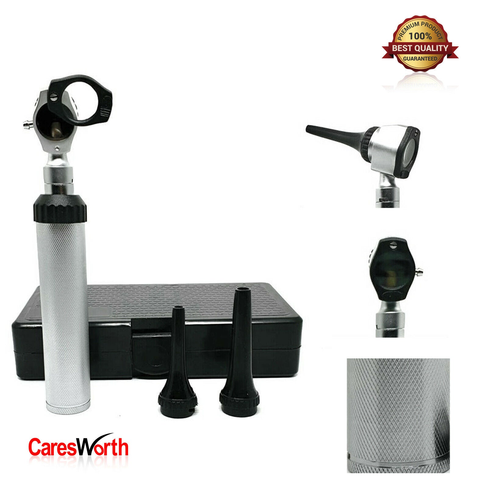 Veterinary Otoscope Kit, ENT Ear Examination with 3 Specula & LED Bulb CE