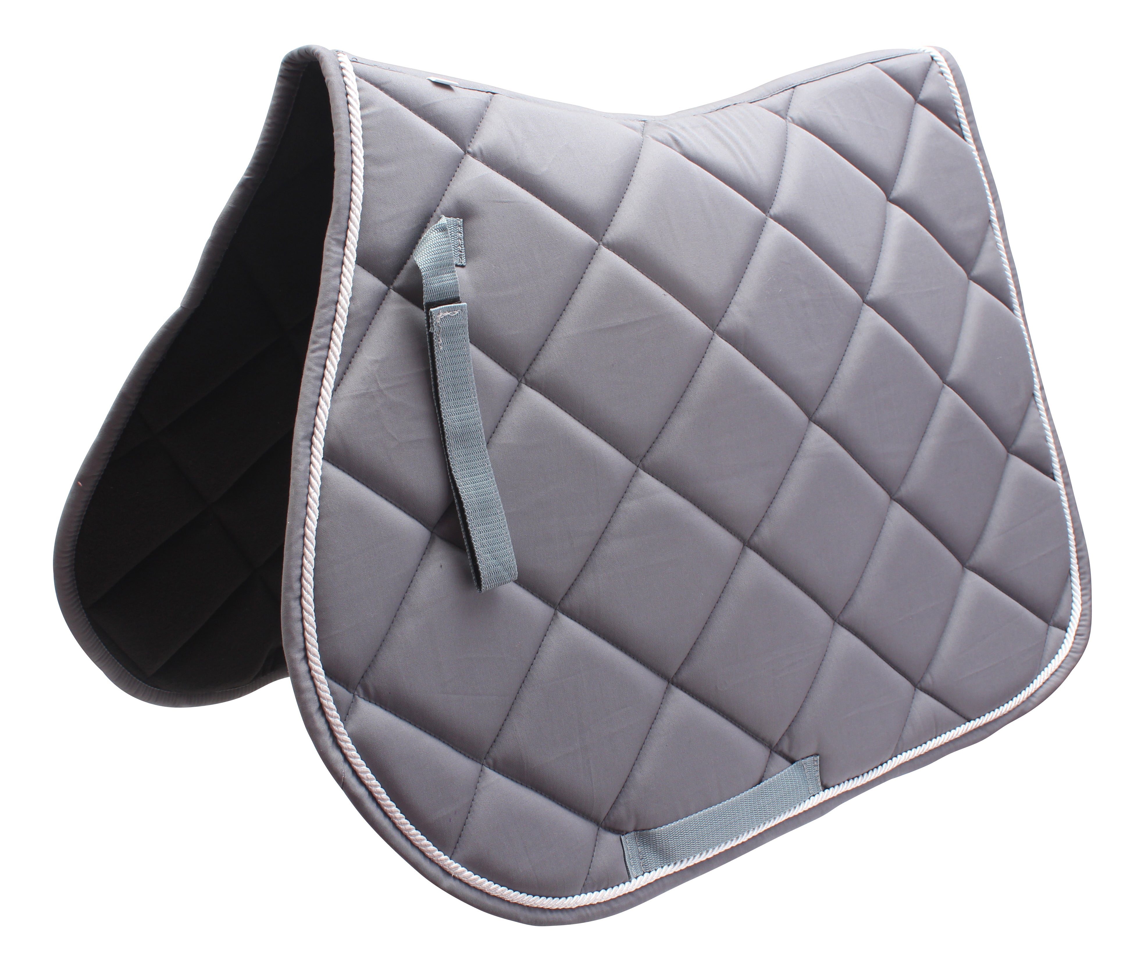 Full Horse/Cob Quilted Saddle Pad - Grey