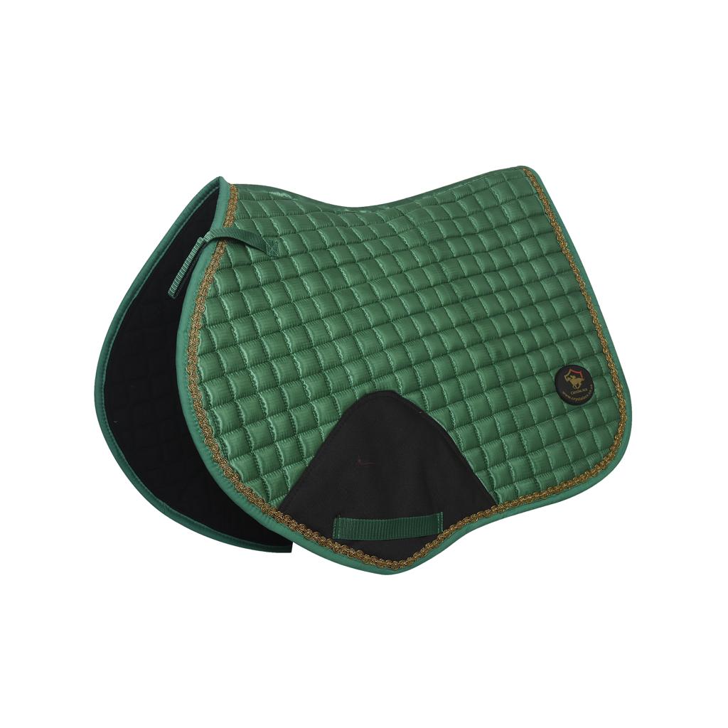 Full Horse/Cob Quilted Saddle Pad - Satin Green