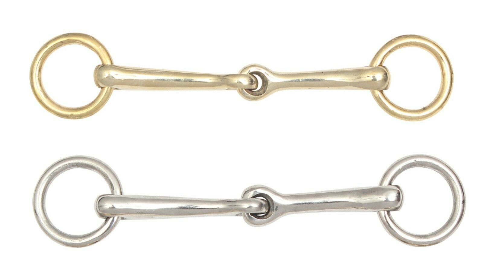 CaresWorth Pony Mini Horse Snaffle Bit Stainless Steel Silver and Gold